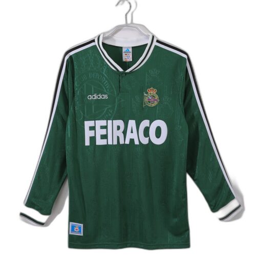 Maillot Deportivo La Coruña Extérieur 1999/00 Vert - Manches Longues