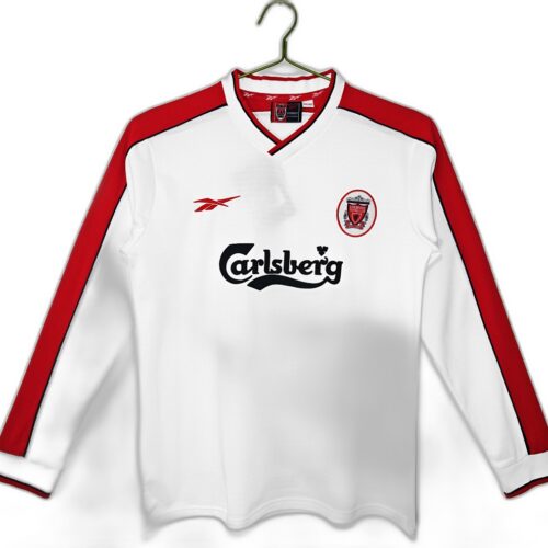 Maillot Liverpool Extérieur 1998 Blanc - Manches Longues
