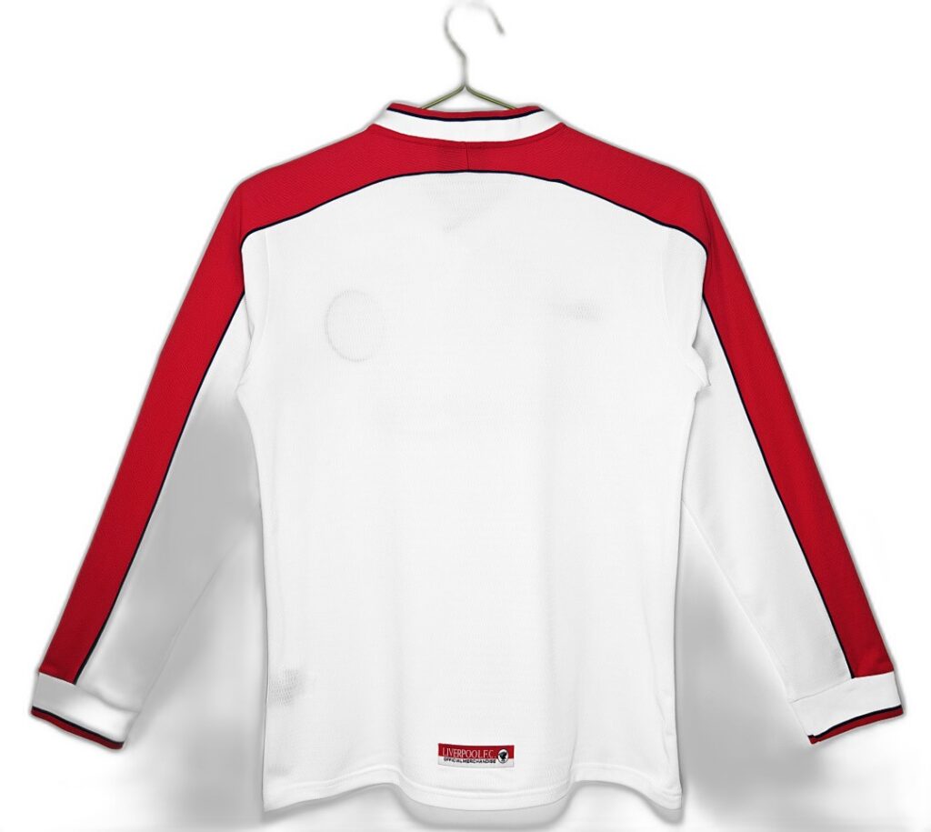 Maillot Liverpool Extérieur 1998 Blanc - Manches Longues