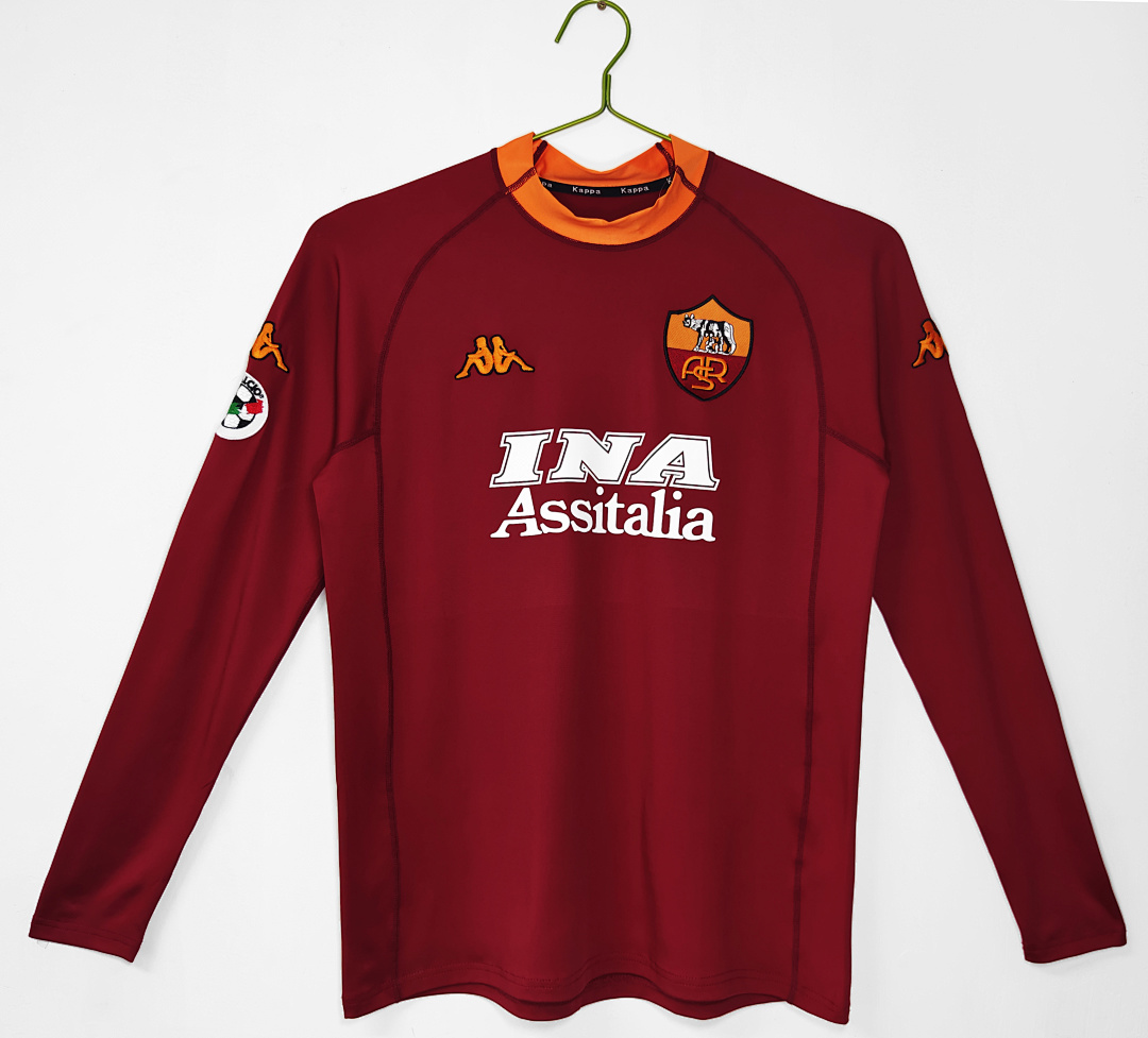 Maillot AS Roma Domicile 2001/02 - Manches Longues