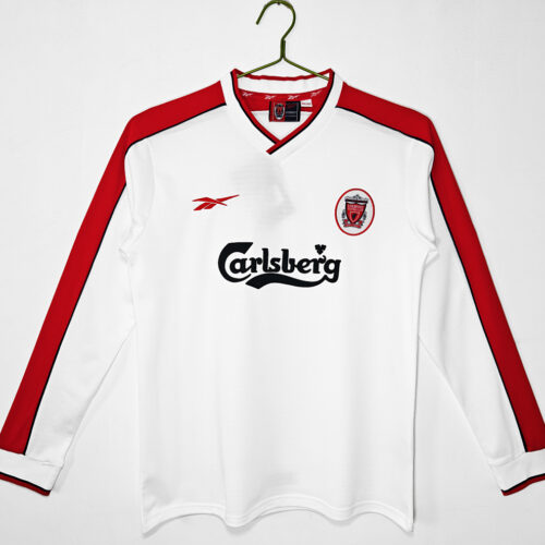 Maillot Liverpool Extérieur 1998 Blanc - Manches Longues