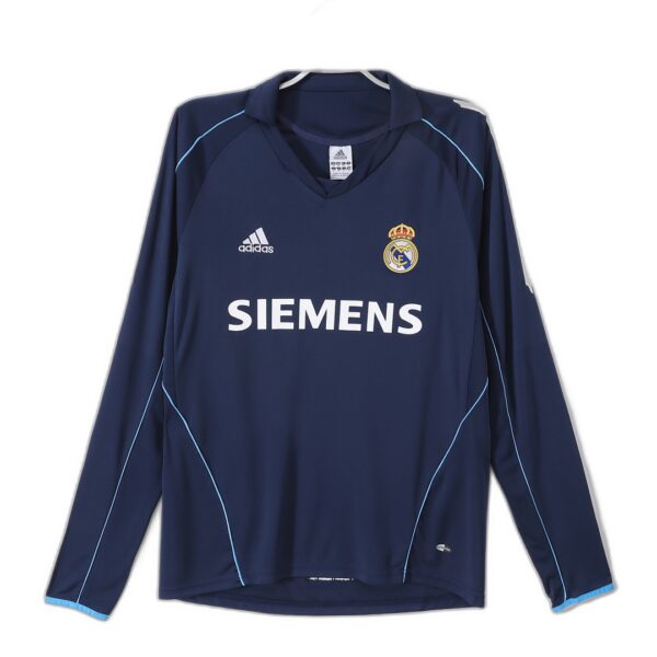 Maillot Real Madrid Extérieur 2005/06 Bleu - Manches Longues