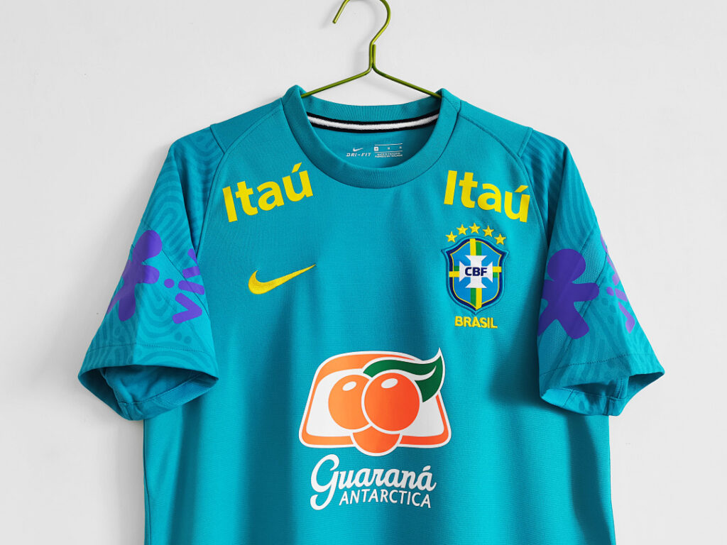 Maillot Brésil Entraînement 2021 Bleu Ciel